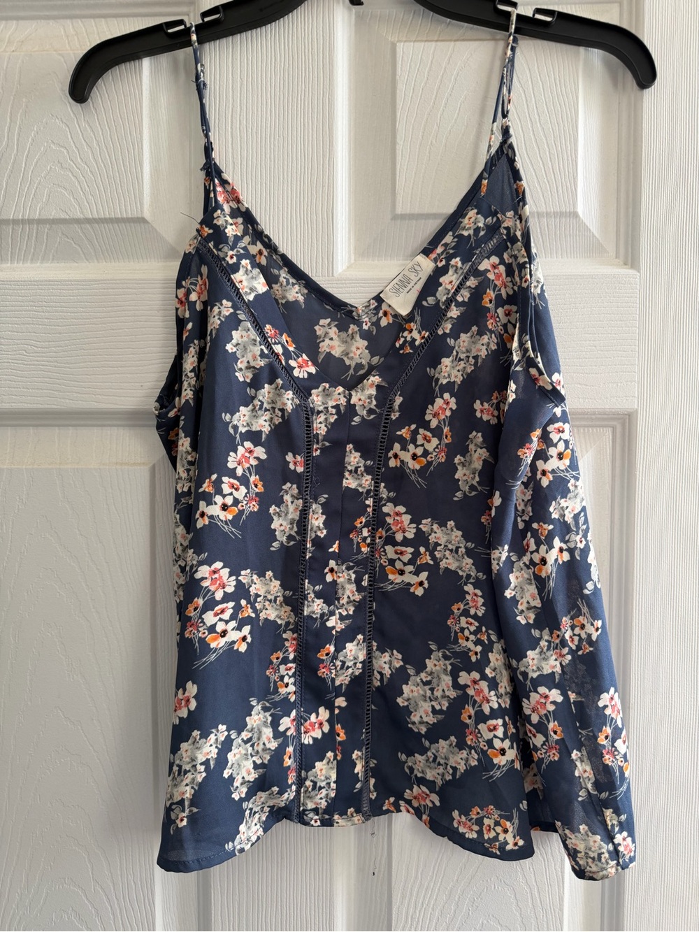 Navy Floral Spaghetti Strap Cami